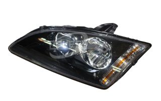 POKESS Auto Parts 5M5113W030AB 5M5113W030AE Black Left Headlight for Ford Focus 2005-2008